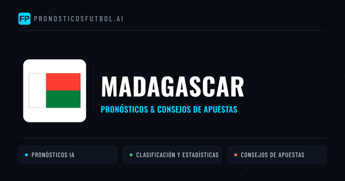 Madagascar Pronósticos y estadísticas