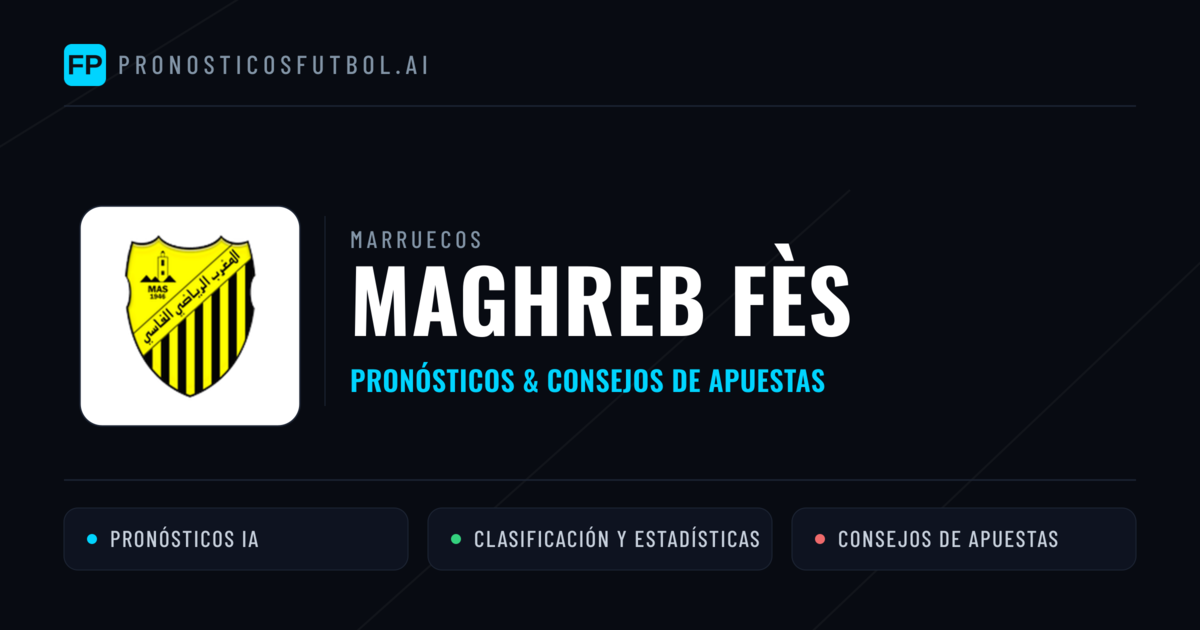 Maghreb Fès Pronósticos y estadísticas