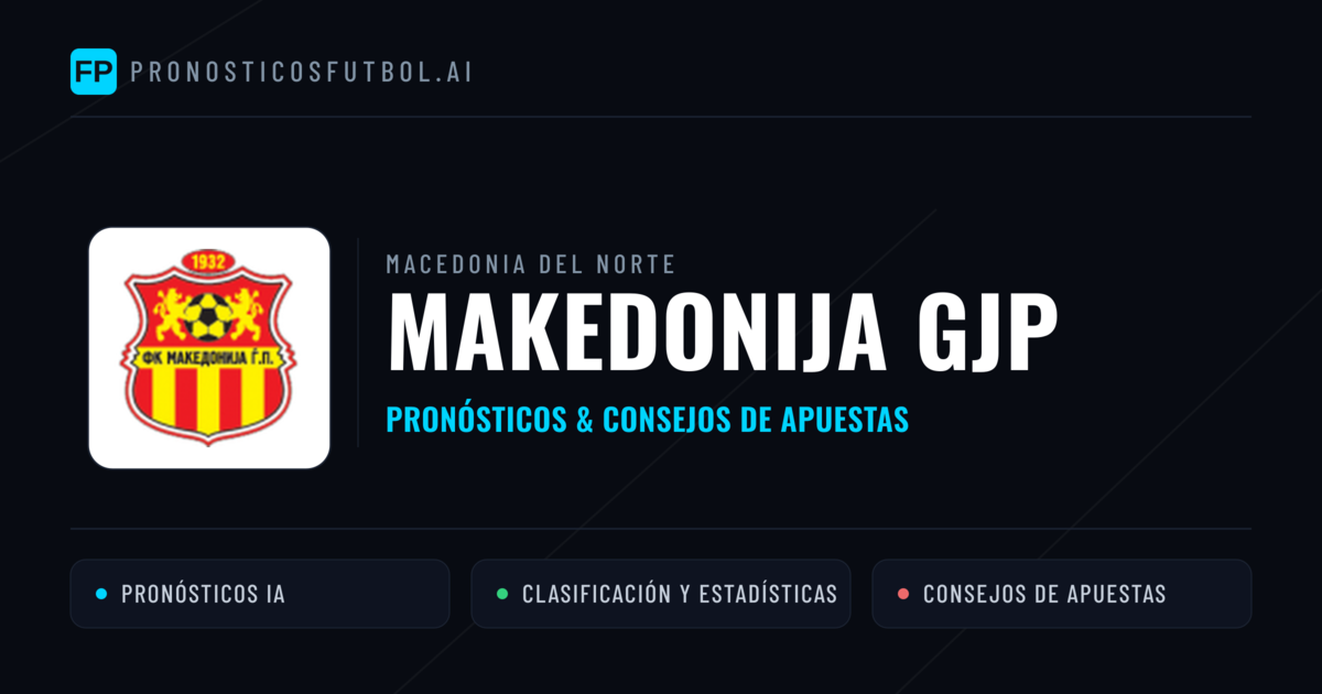 Makedonija GjP Pronósticos y estadísticas