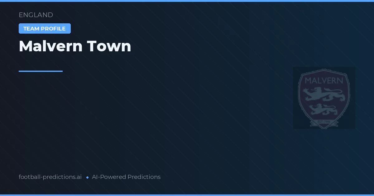 Malvern Town Pronósticos y estadísticas