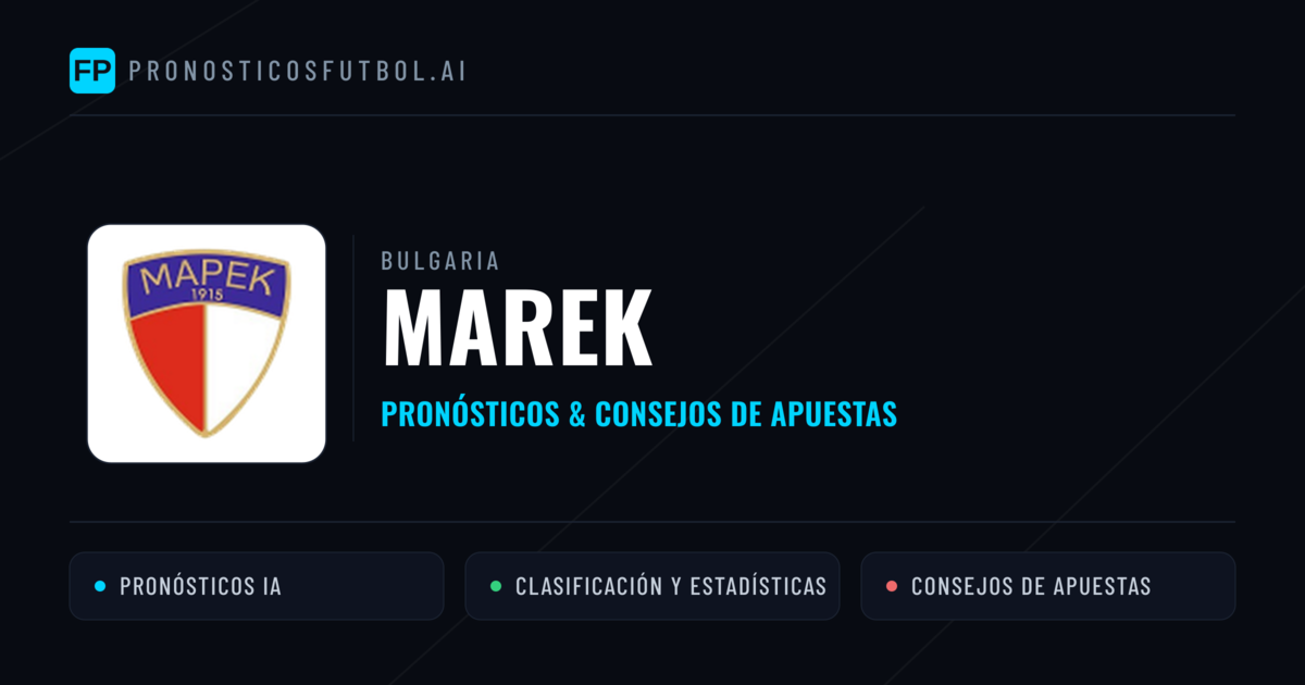 Marek Pronósticos y estadísticas