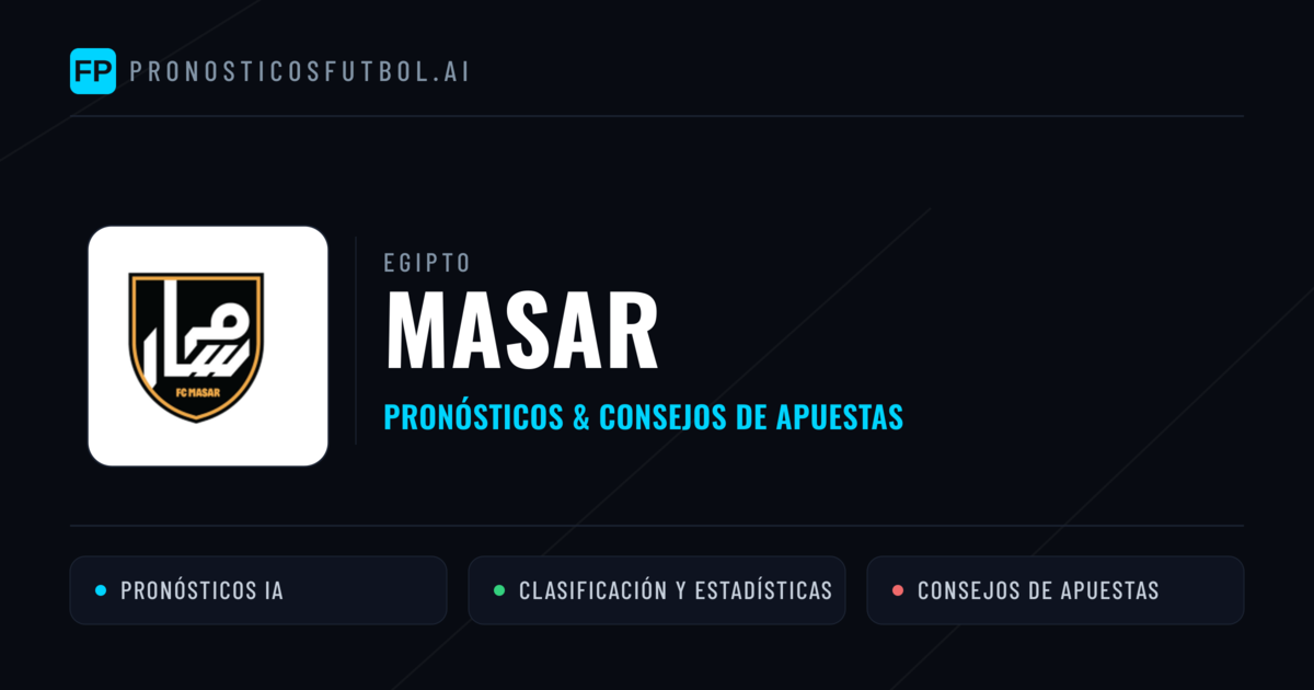Masar Pronósticos y estadísticas