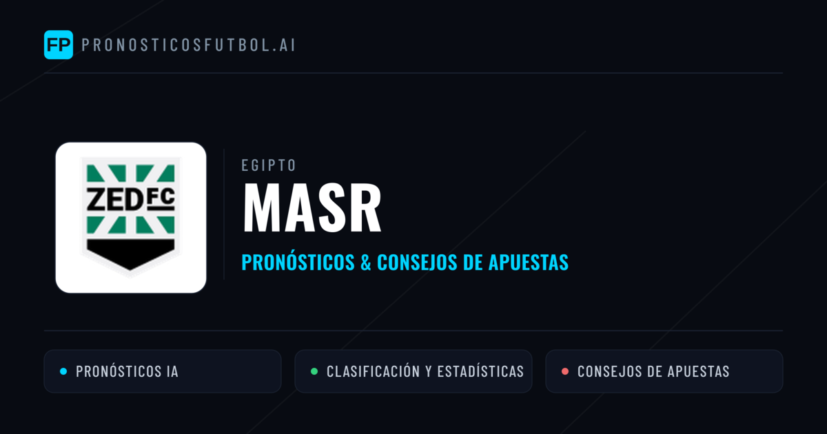 Masr Pronósticos y estadísticas