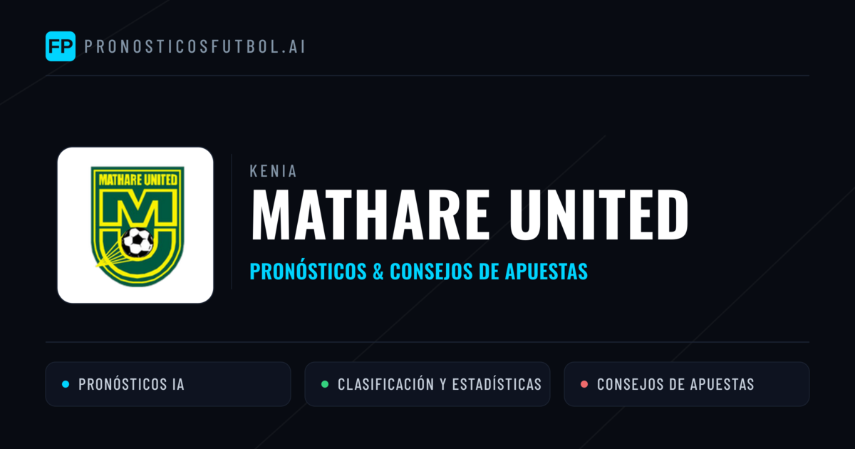 Mathare United Pronósticos y estadísticas