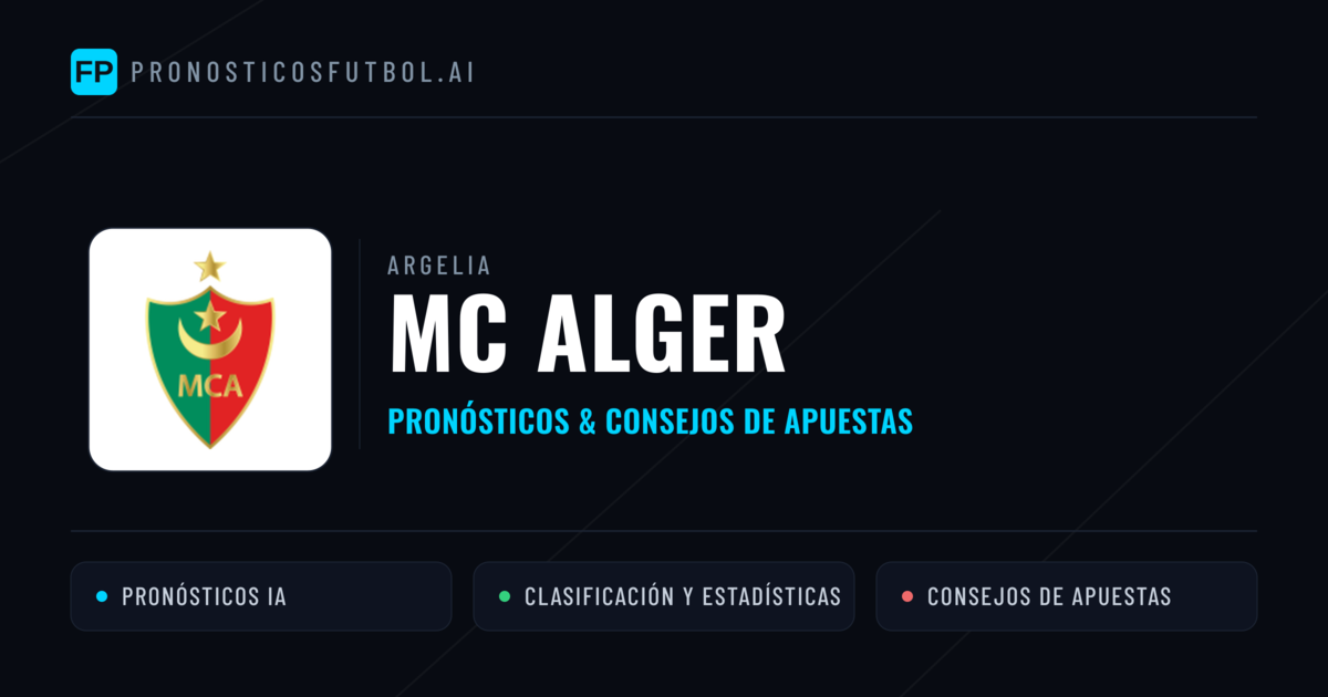 MC Alger Pronósticos y estadísticas