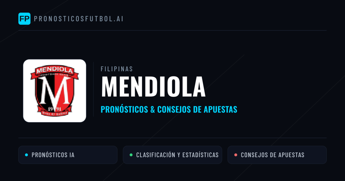 Mendiola Pronósticos y estadísticas