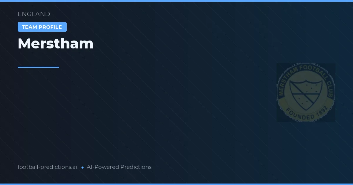 Merstham Pronósticos y estadísticas