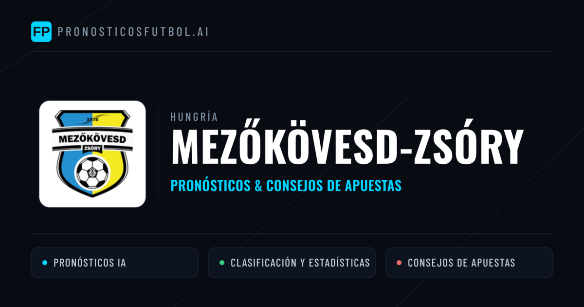 Mezőkövesd-Zsóry Pronósticos y estadísticas