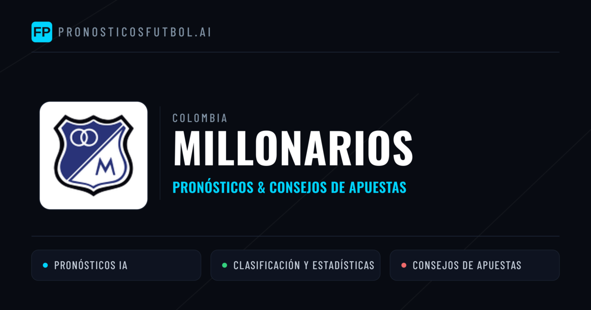 Millonarios Pronósticos y estadísticas