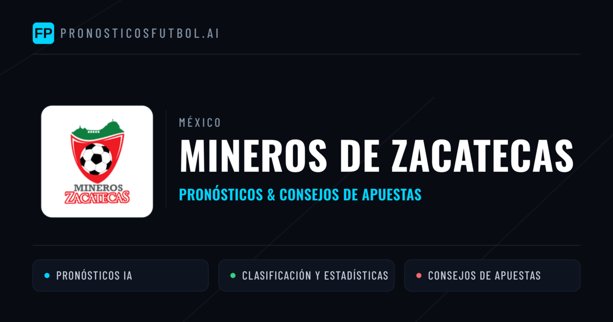 Mineros de Zacatecas Pronósticos y estadísticas