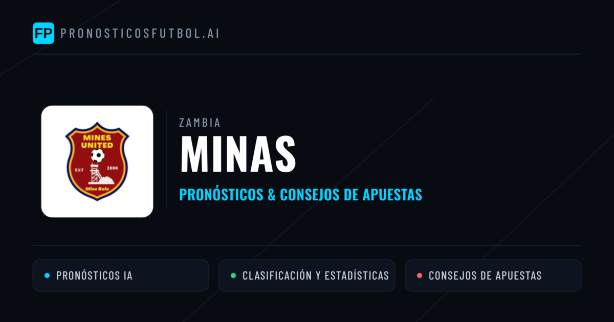Minas Pronósticos y estadísticas