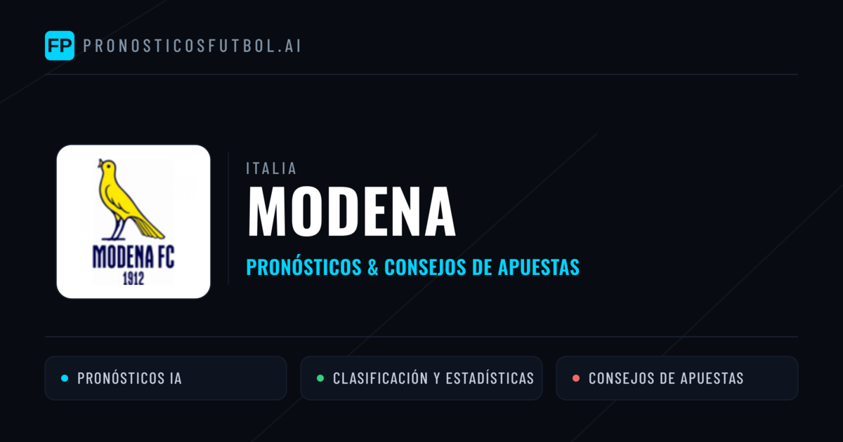 Modena Pronósticos y estadísticas