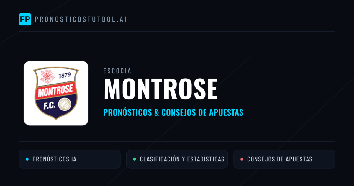 Montrose Pronósticos y estadísticas