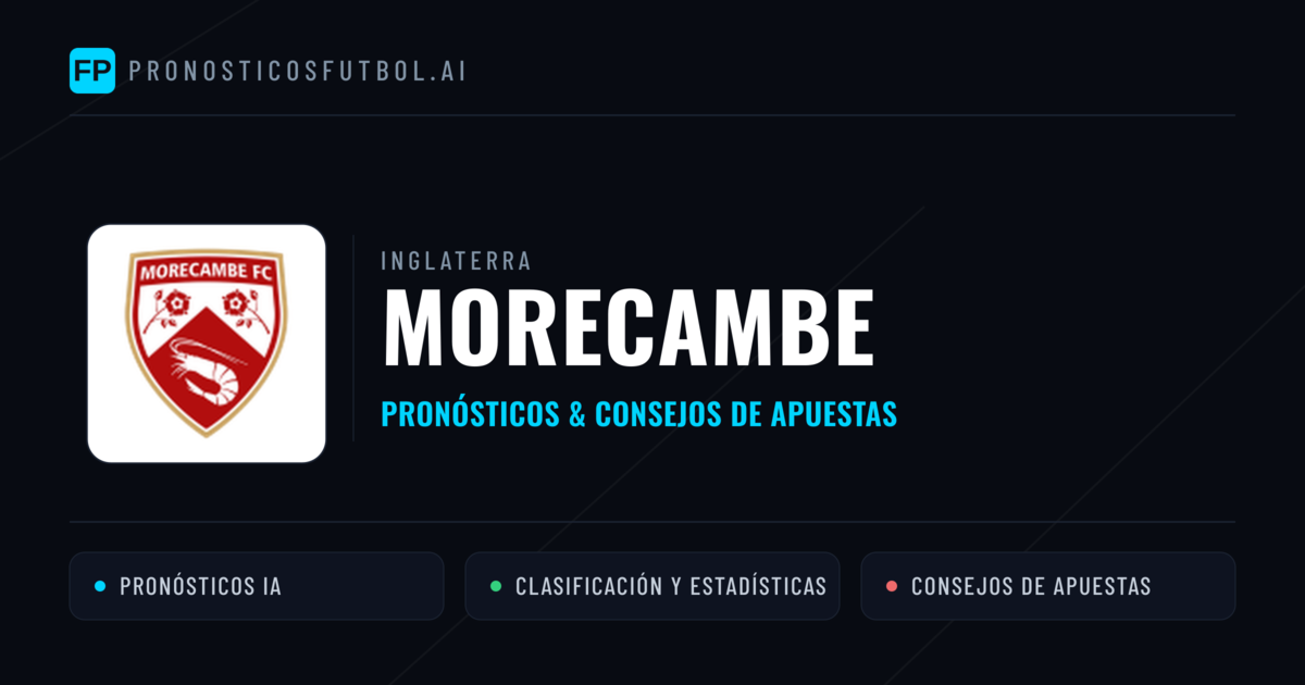 Morecambe Pronósticos y estadísticas