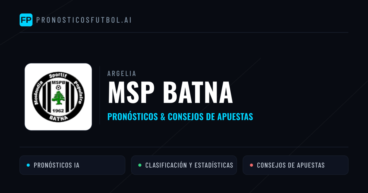 MSP Batna Pronósticos y estadísticas