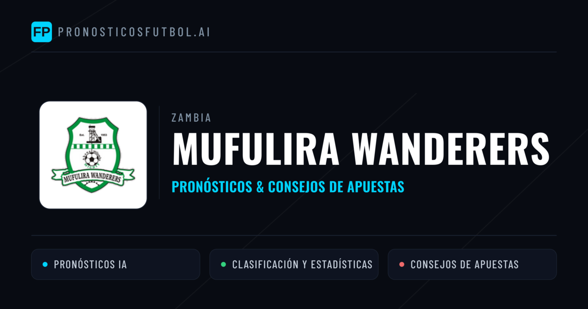 Mufulira Wanderers Pronósticos y estadísticas
