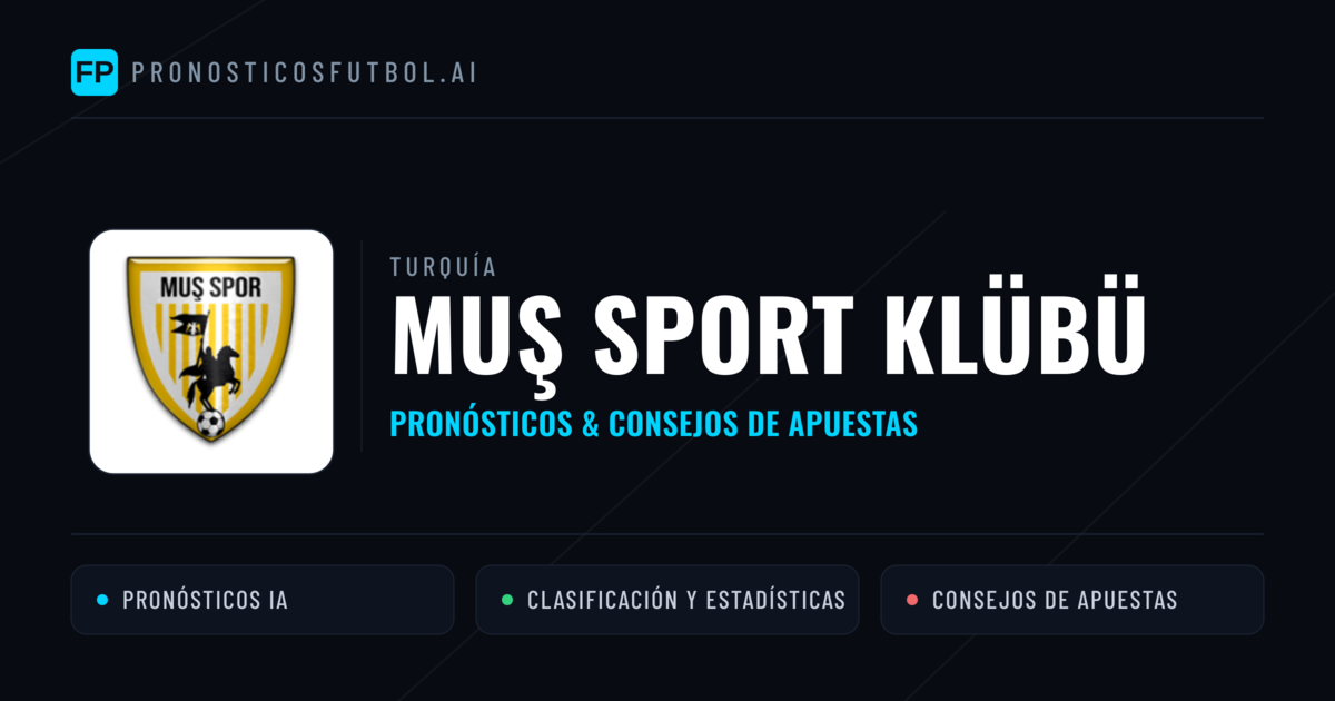 Muş Sport Klübü Pronósticos y estadísticas