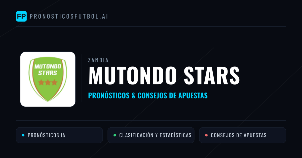 Mutondo Stars Pronósticos y estadísticas