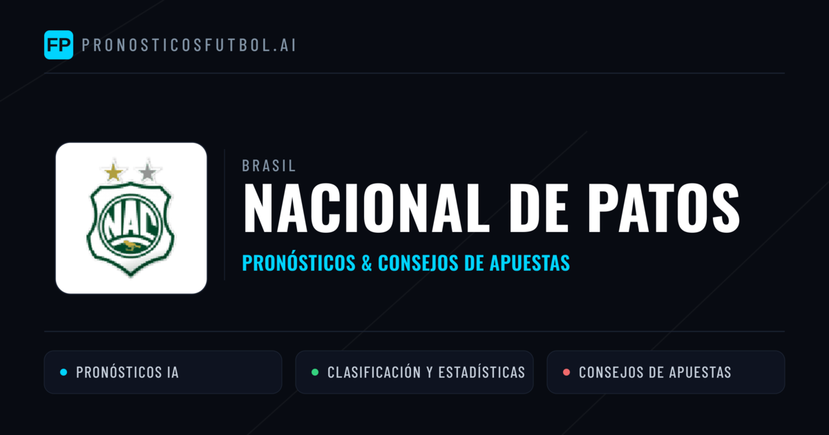 Nacional de Patos Pronósticos y estadísticas