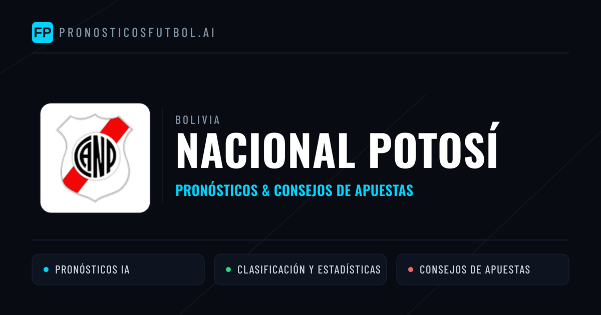 Nacional Potosí Pronósticos y estadísticas