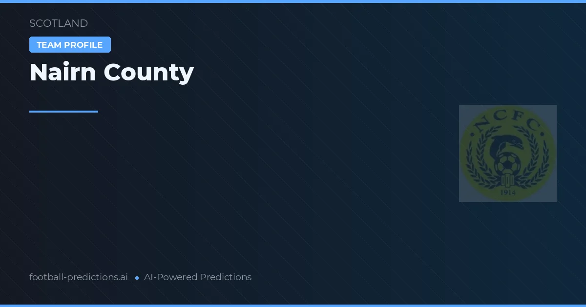 Nairn County Pronósticos y estadísticas