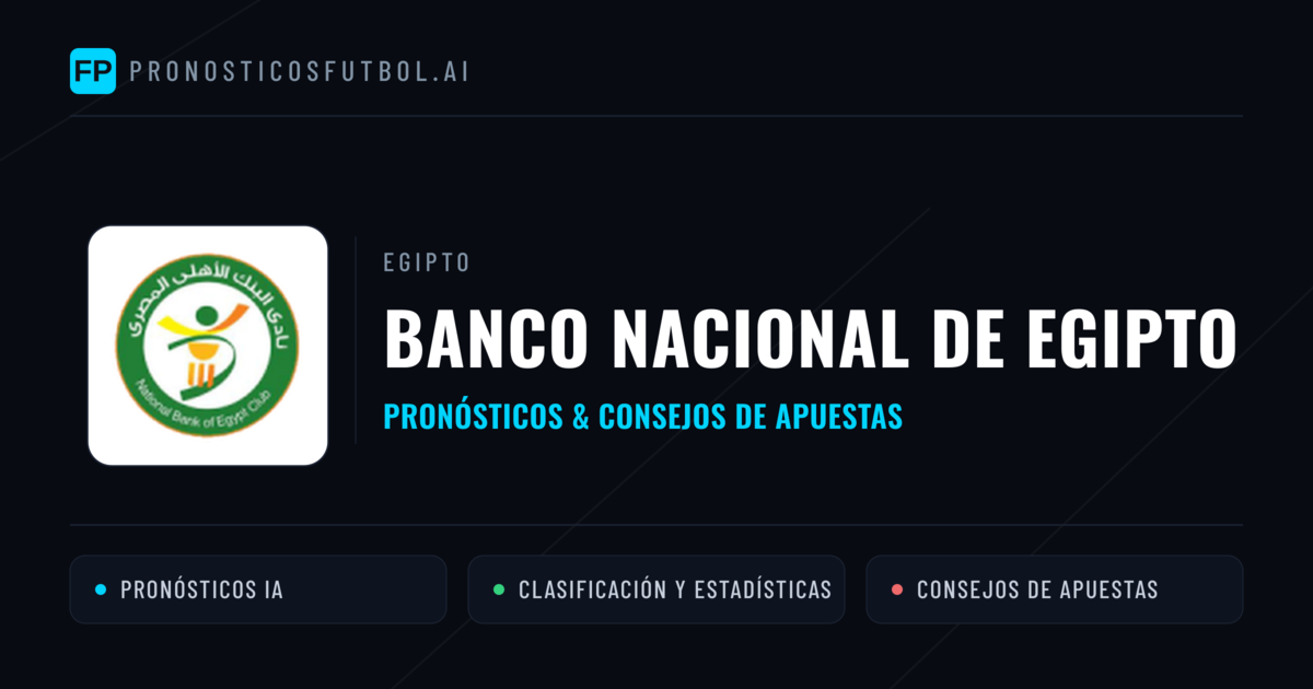 Banco Nacional de Egipto Pronósticos y estadísticas