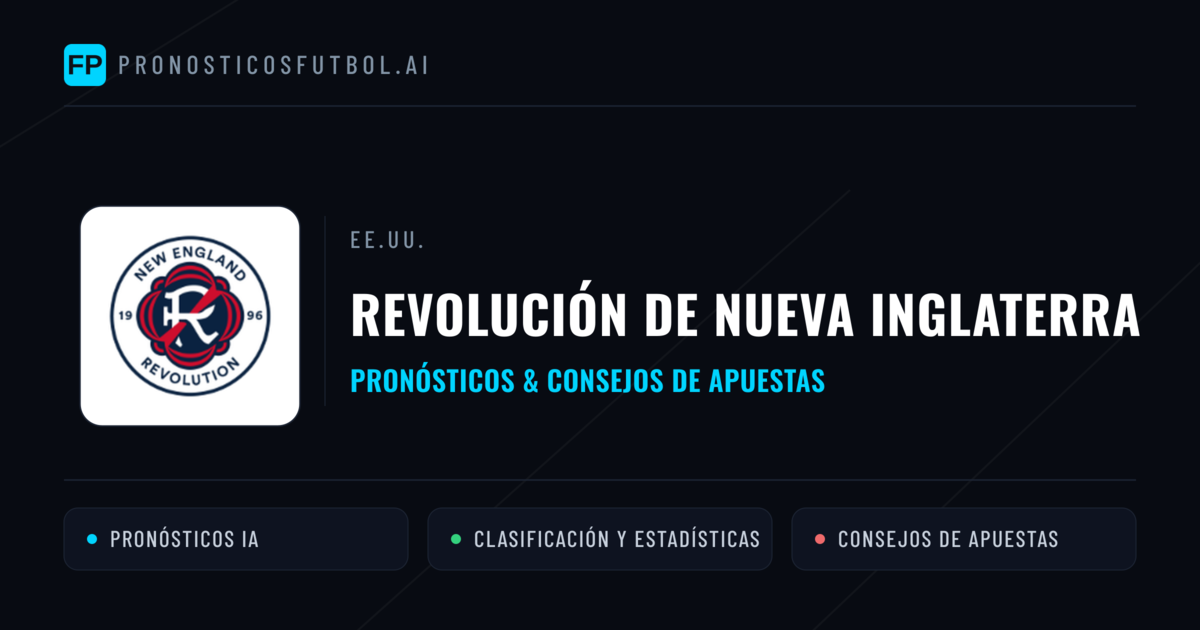 Revolución de Nueva Inglaterra Pronósticos y estadísticas