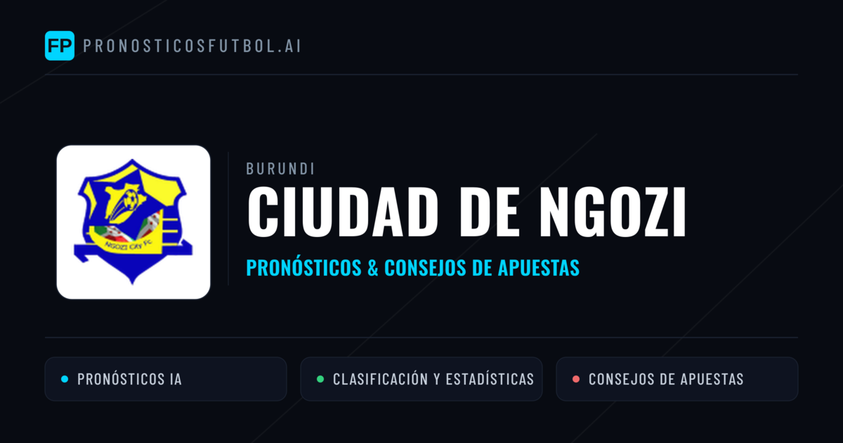 Ciudad de Ngozi Pronósticos y estadísticas
