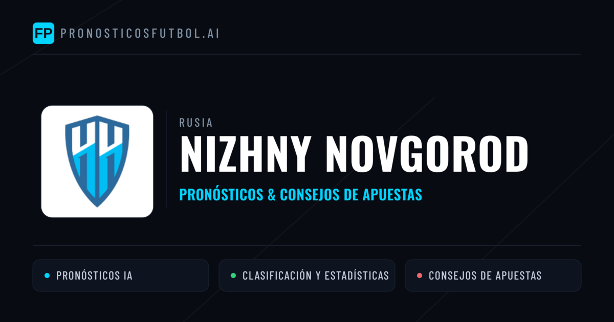 Nizhny Novgorod Pronósticos y estadísticas