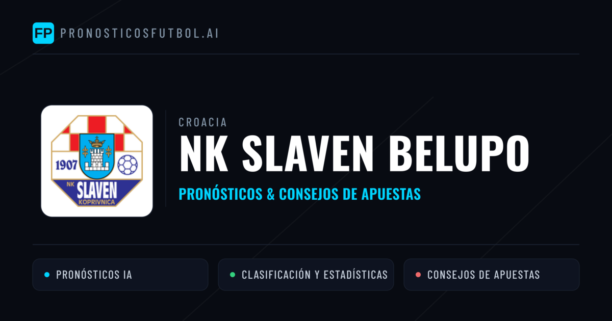 NK Slaven Belupo Pronósticos y estadísticas