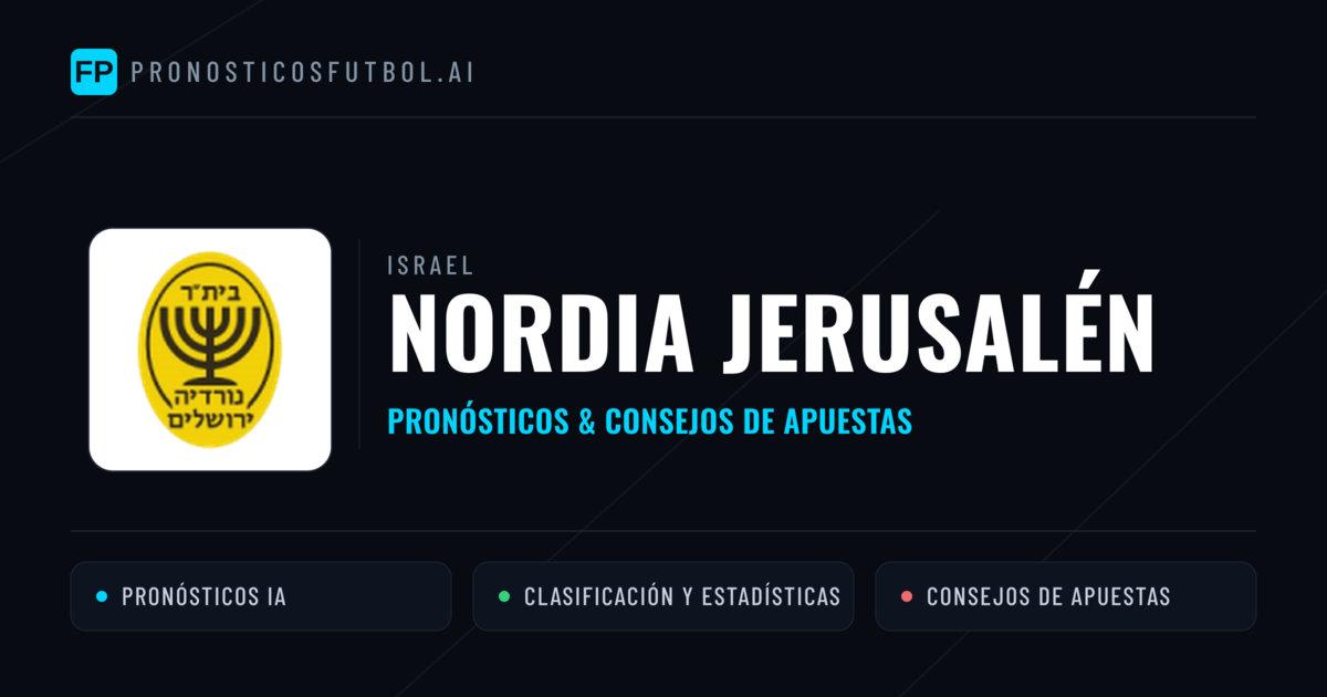 Nordia Jerusalén Pronósticos y estadísticas