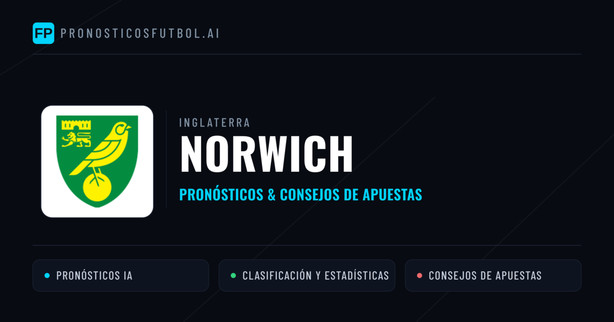 Norwich Pronósticos y estadísticas
