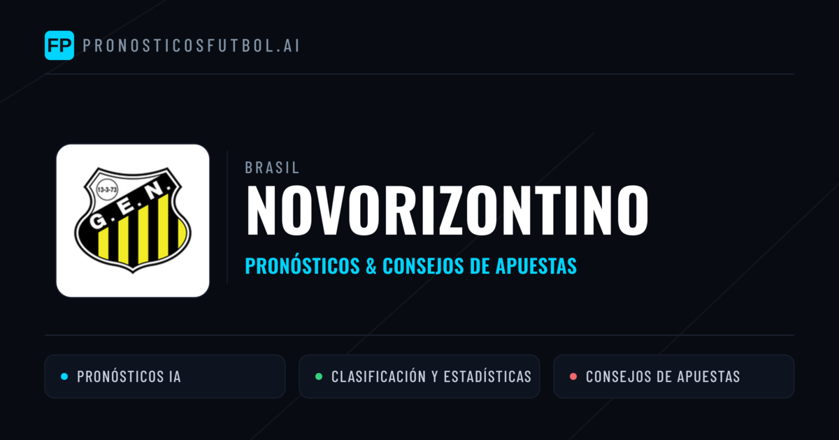 Novorizontino Pronósticos y estadísticas