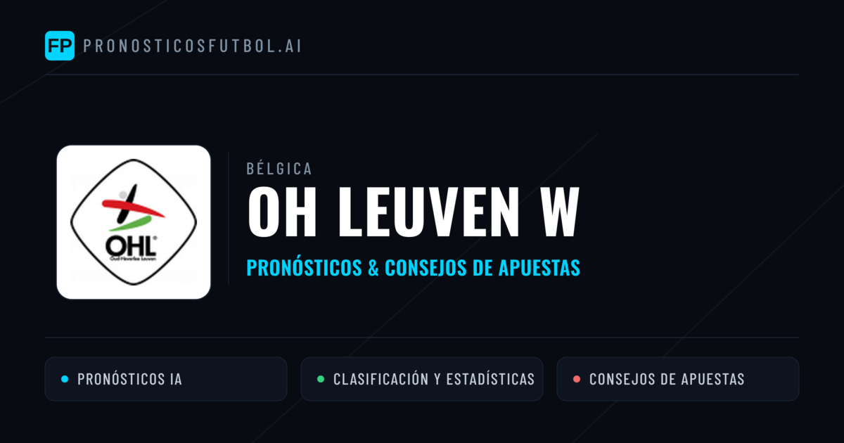 OH Leuven W Pronósticos y estadísticas