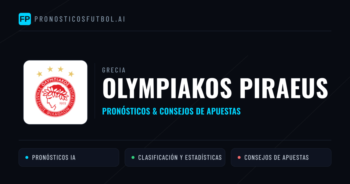 Olympiakos Piraeus Pronósticos y estadísticas