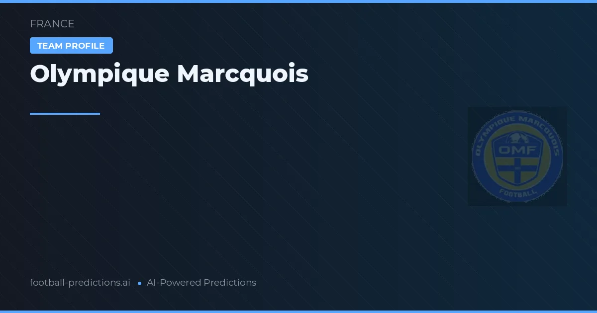 Olympique Marcquois Pronósticos y estadísticas
