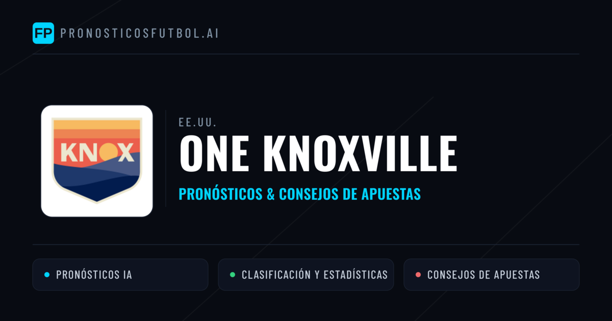 One Knoxville Pronósticos y estadísticas