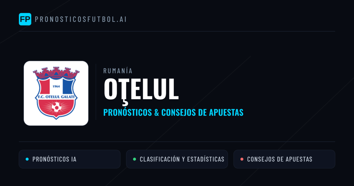 Oţelul Pronósticos y estadísticas