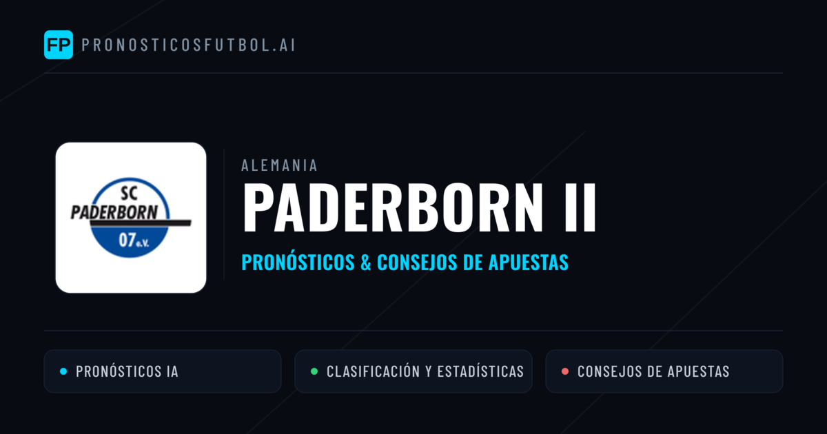 Paderborn II Pronósticos y estadísticas
