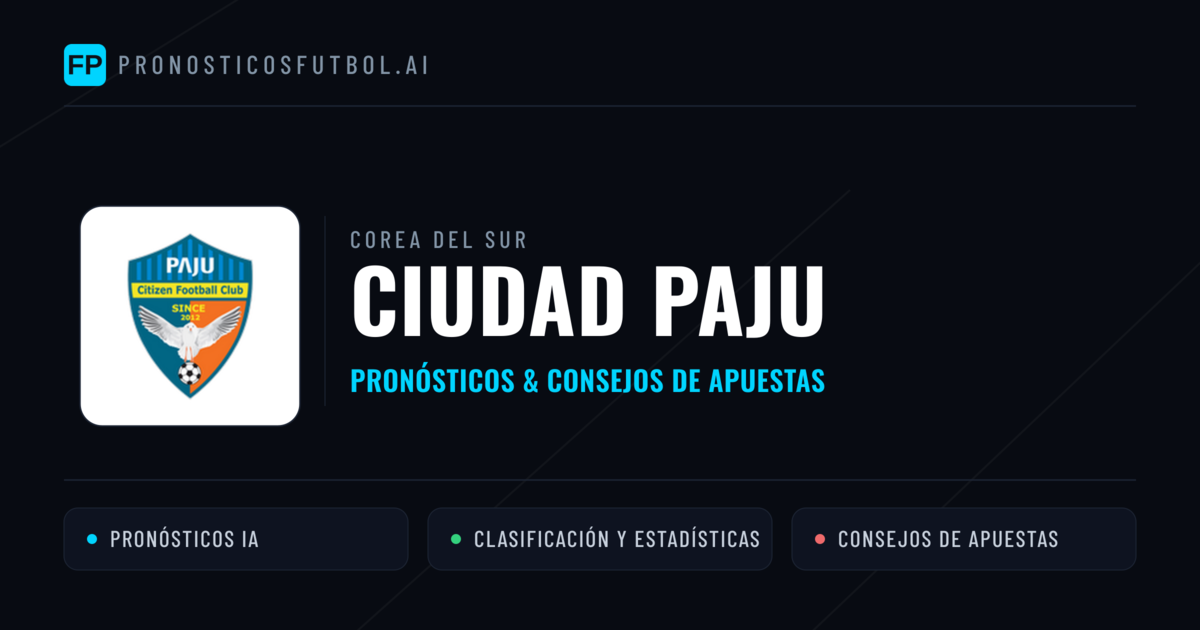 Ciudad Paju Pronósticos y estadísticas