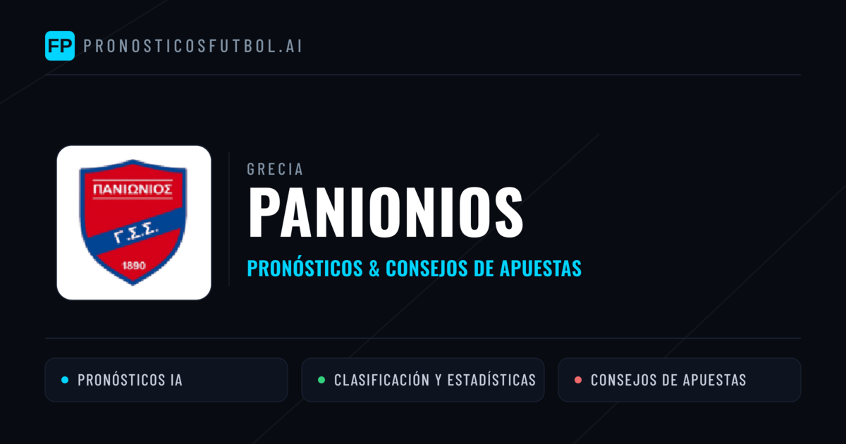 Panionios Pronósticos y estadísticas