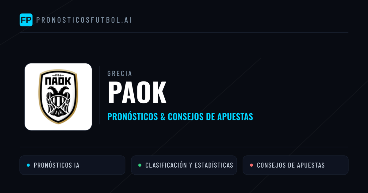PAOK Pronósticos y estadísticas