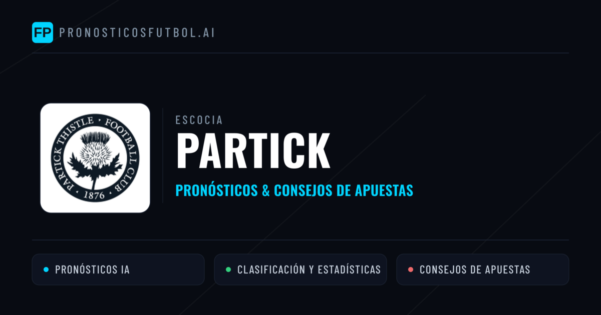 Partick Pronósticos y estadísticas
