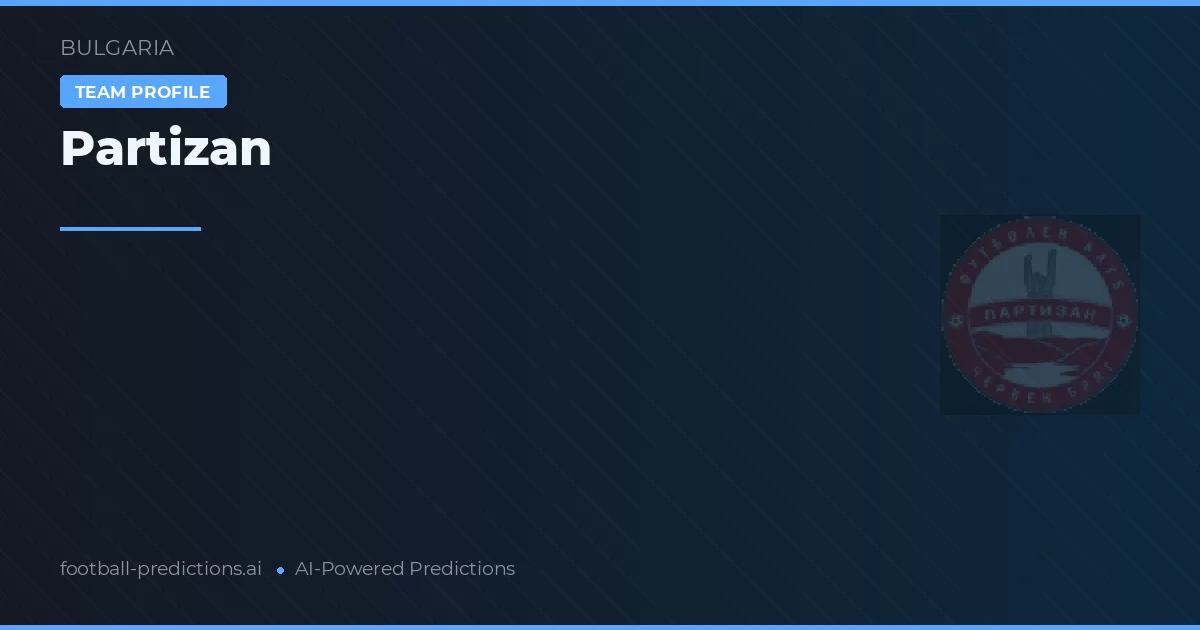 Partizan Pronósticos y estadísticas