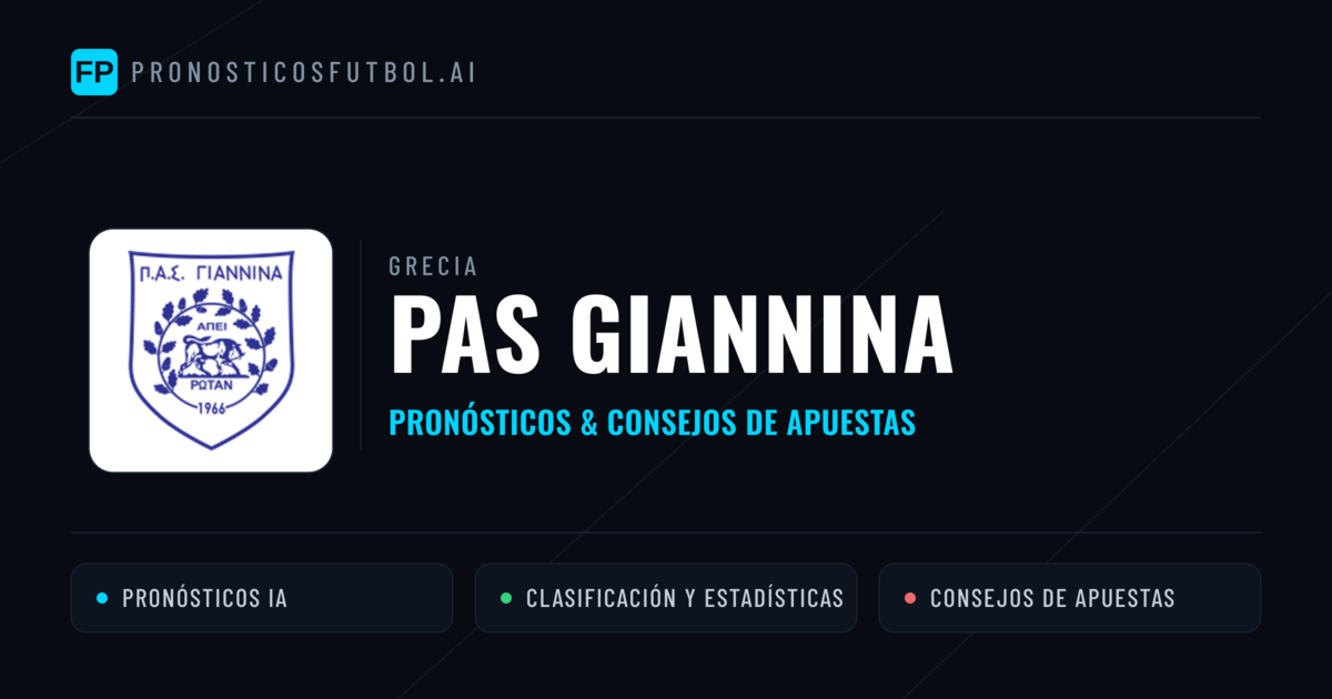 PAS Giannina Pronósticos y estadísticas