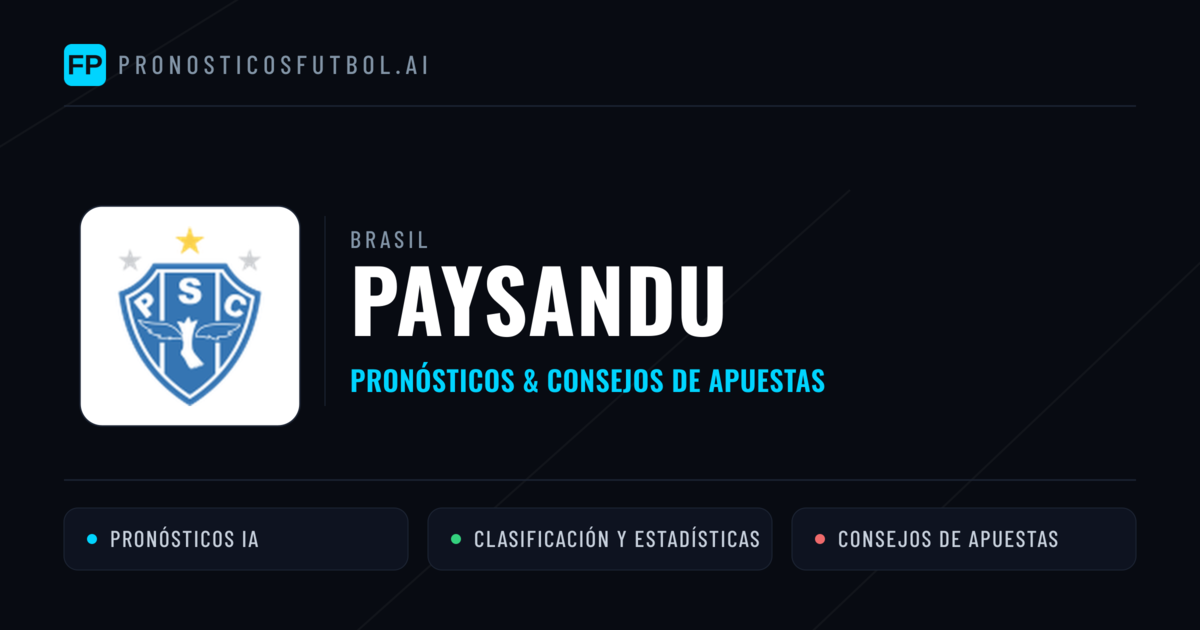 Paysandu Pronósticos y estadísticas