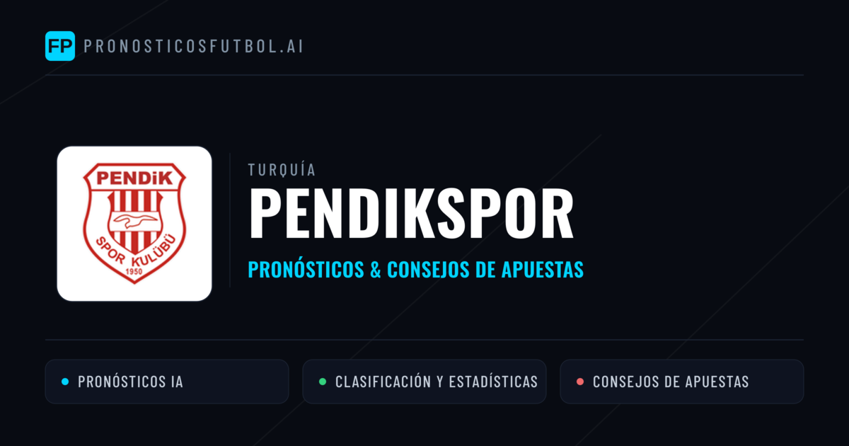 Pendikspor Pronósticos y estadísticas