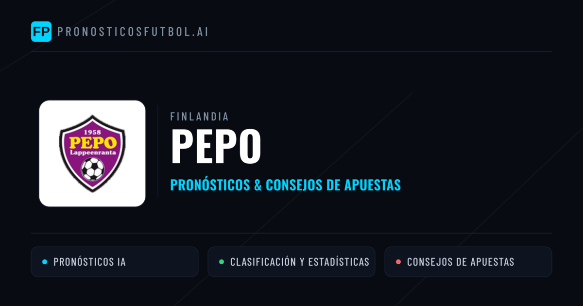PEPO Pronósticos y estadísticas