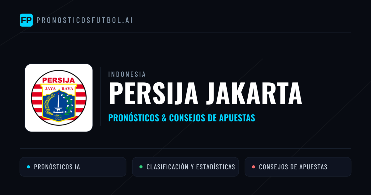 Persija Jakarta Pronósticos y estadísticas