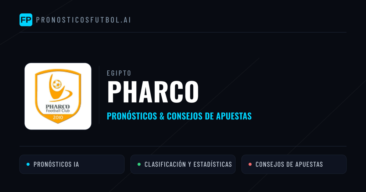Pharco Pronósticos y estadísticas